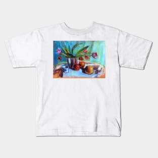 Flowers and fruit colorful etude Kids T-Shirt